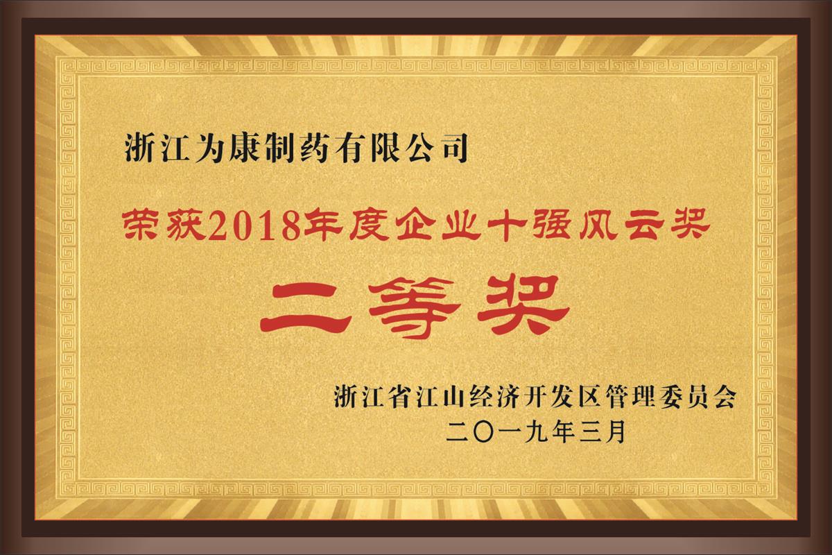 2018年度企業(yè)十強風(fēng)云獎